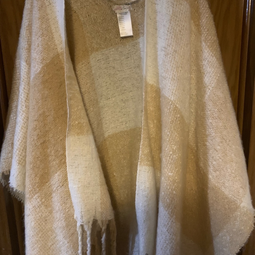 Free people Hampton plaid blanket wrap OS - Picture 3 of 7
